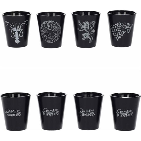 Game Of Thrones: Game Of Thrones Shotglass 4-Pack Logo & Emblems