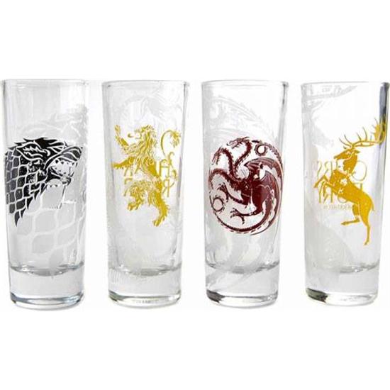 Game Of Thrones: Game of Thrones Sigils Shotglas 4-Pak