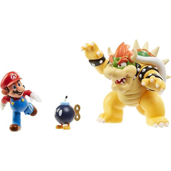 Super Mario Bros.: World of Nintendo Action Figure 3-Pack Mario vs. Bowser Lava Battle 6-15 cm