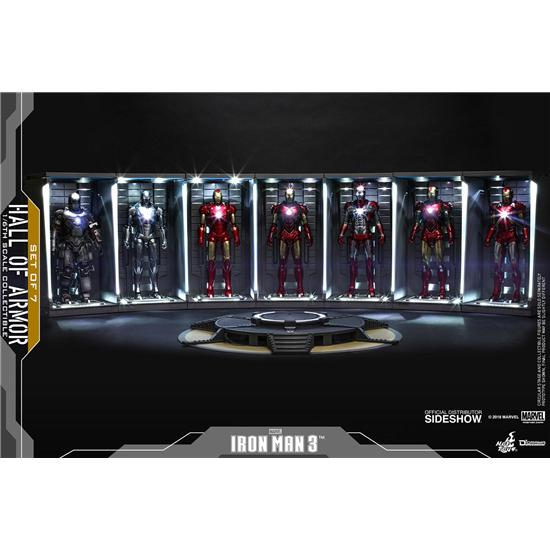 Iron Man: Iron Man 3 Diorama Set 1/6 Hall of Armor 38 cm 7-pack