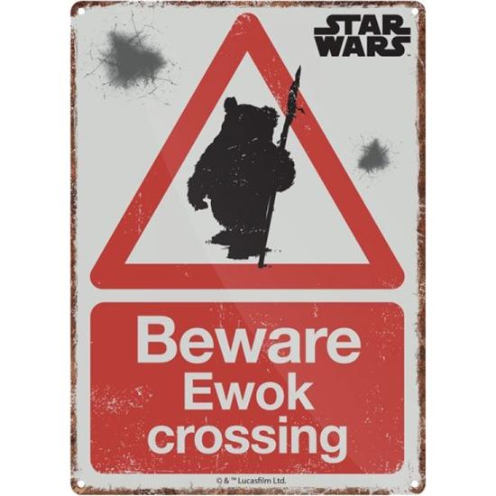 Star Wars: Ewok Tin Skilt 21 x 15 cm