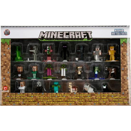 Minecraft: Minecraft Nano Metalfigs Diecast Mini Figures 20-Pack Wave 1 4 cm