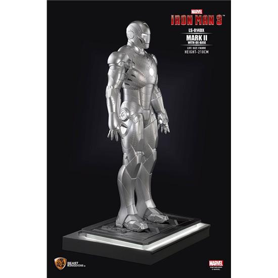 Iron Man: Iron Man 3 Life-Size Statue Iron Man Mark II DX Base 210 cm