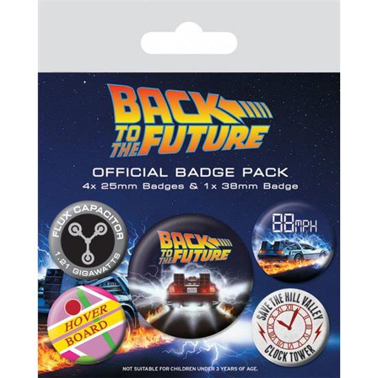 Back To The Future: DeLorean Pin Badges 5-Pak