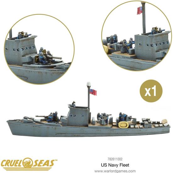 Cruel Seas: Cruel Seas Miniatures Game Expansion Set US Navy Fleet *English Version*