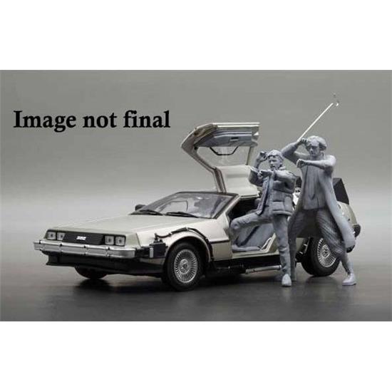 Back To The Future: DeLorean 1983 with Marty McFly Figure Diecast Model 1/18