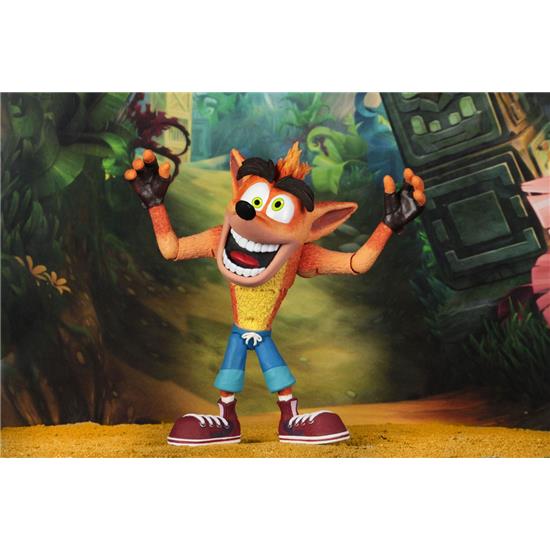 Crash Bandicoot: Crash with Aku Aku Mask Ultra Deluxe Action Figure 14 cm
