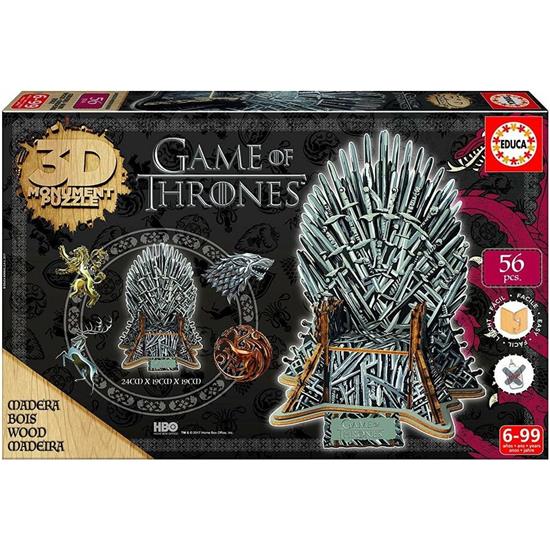 Game Of Thrones: Game of Thrones 3D Monument Puzzle Iron Throne