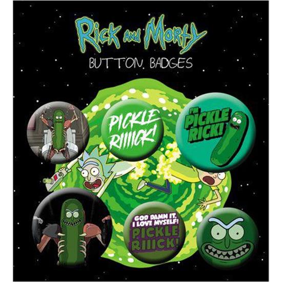 Rick and Morty: Pickle Rick Pin Badges 6-Pak