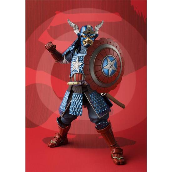 Captain America: Marvel Comics MMR Action Figure Samurai Captain America Tamashii Web Exclusive 18 cm