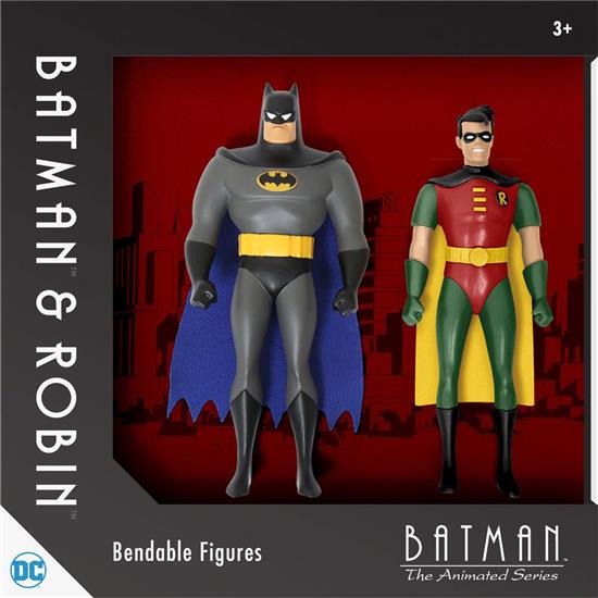 Batman: Batman & Robin Bøjelig Figursæt 14 cm