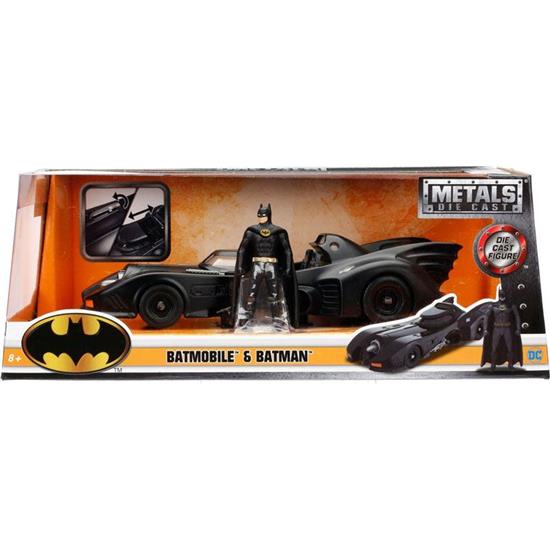 Batman: Batman Diecast Model 1/24 1989 Batmobile with figure