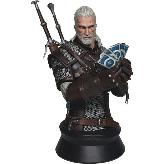 Witcher: Witcher 3 Wild Hunt Bust Geralt Playing Gwent 23 cm