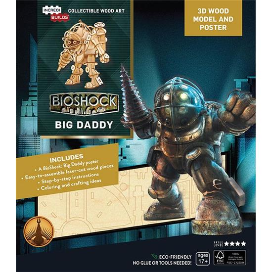 Bioshock: Big Daddy 3D Wood Model Kit