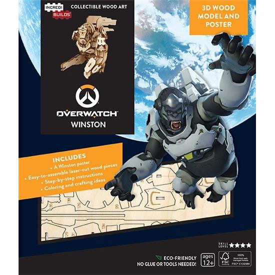 Overwatch: Winston 3D Wood Model Kit