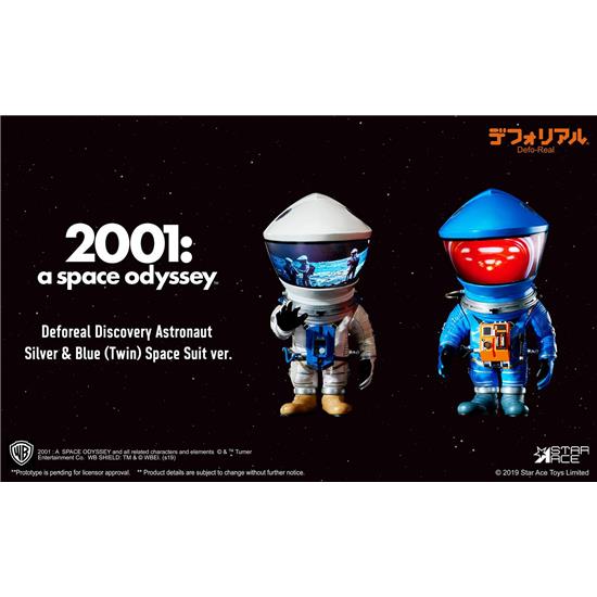 2001: A Space Odyssey: 2001: A Space Odyssey Artist Defo-Real Series Soft Vinyl Figures DF Astronaut Silver & Blue Ver.
