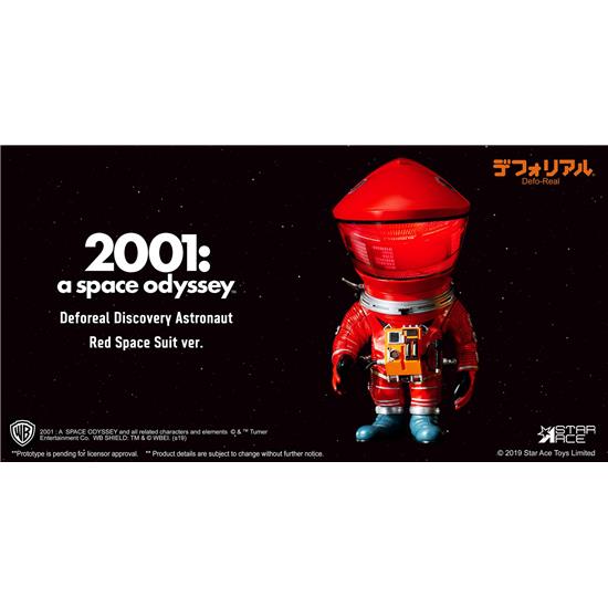 2001: A Space Odyssey: 2001: A Space Odyssey Artist Defo-Real Series Soft Vinyl Figure DF Astronaut Red Ver. 15 cm