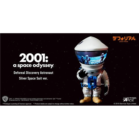 2001: A Space Odyssey: 2001: A Space Odyssey Artist Defo-Real Series Soft Vinyl Figure DF Astronaut Silver Ver. 15 cm