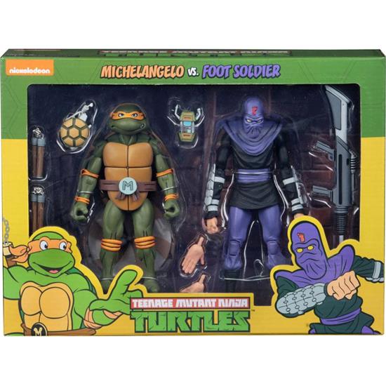 Ninja Turtles: Michelangelo vs Foot Soldier Action Figure 2-Pack 18 cm