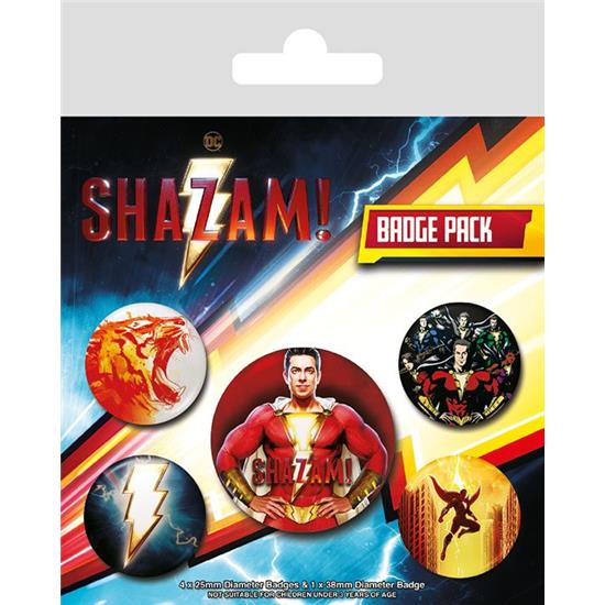 Shazam: Shazam! Power Badges 5-Pak 