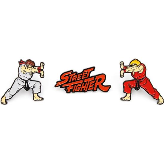 Street Fighter: Ken, Ryu & Logo Pins 3-Pak