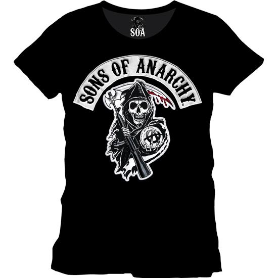 Sons Of Anarchy: Sons Of Anarchy Reaper T-Shirt med hvid logo baggrund