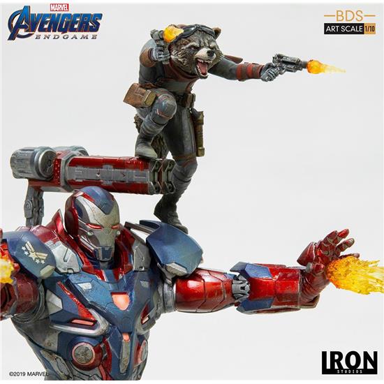 Avengers: Iron Patriot & Rocket BDS Art Scale Statue 1/10 28 cm