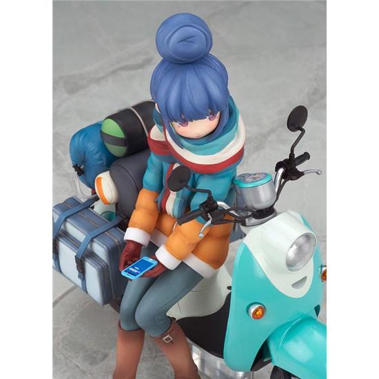 Manga & Anime: Laid-Back Camp: Rin Shima with Scooter PVC Statue 1/10 15 cm