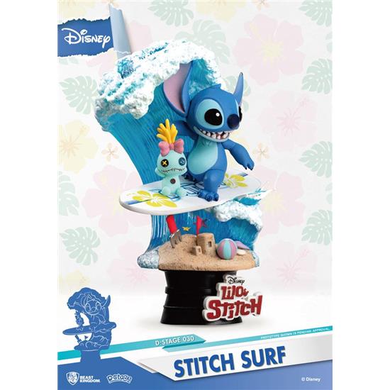 Lilo & Stitch: Stitch Surf D-Stage PVC Diorama 15 cm