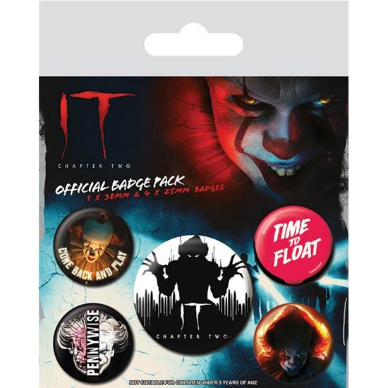 IT: It Chapter Two Pin Badges 5-Pack Clown