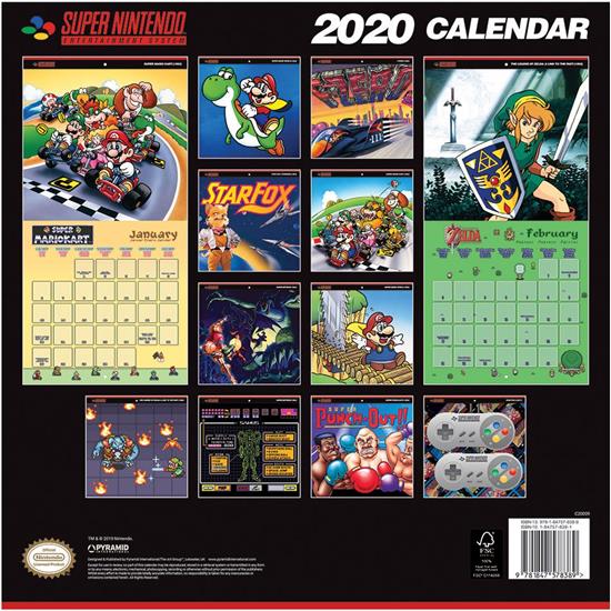 Nintendo: Super Nintendo 2020 Kalender