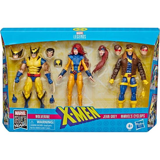 X-Men: Wolverine & Jean Grey & Cyclops Marvel Legends 80th Anniversary Action Figures 3-Pack 15 cm