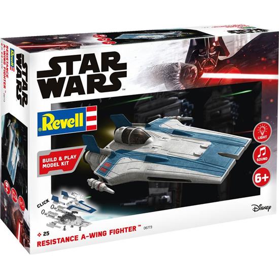 Star Wars: Resistance A-Wing Fighter Blue Model Kit with Sound & Light Up 1/44