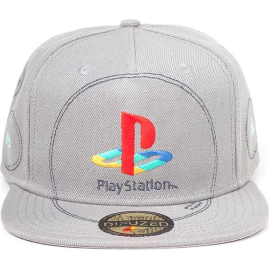 Sony Playstation: Silver Logo Snap Back Baseball Cap