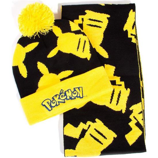 Pokémon: Pikachu Hue og Halstørklæde Sæt