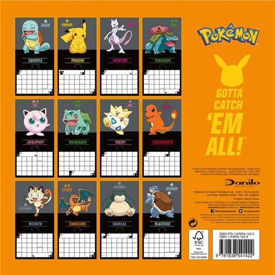 Pokémon: Pokemon Mini Kalender 2020