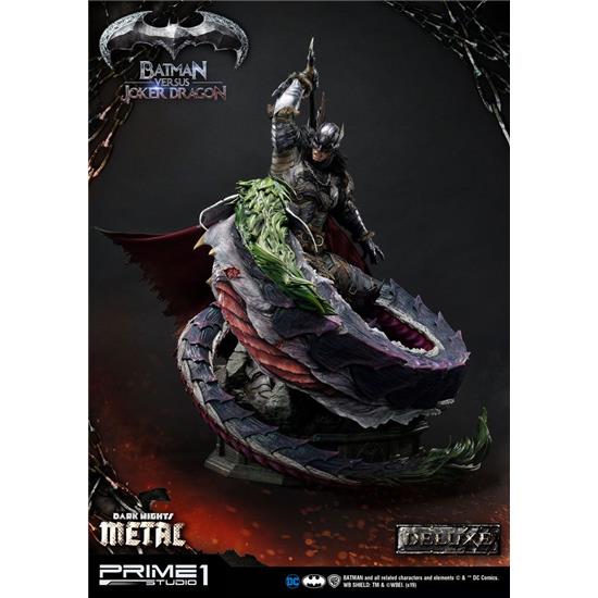 Batman: Batman Versus Joker Dragon Deluxe Metal Statue 87 cm