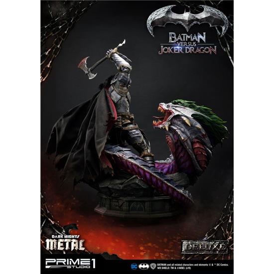 Batman: Batman Versus Joker Dragon Deluxe Metal Statue 87 cm