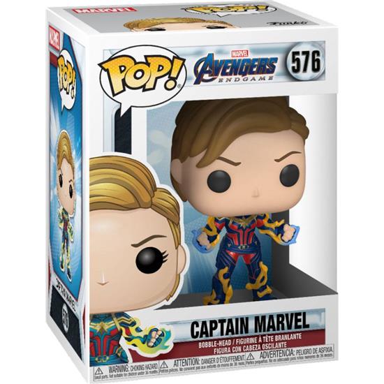 Avengers: Captain Marvel w/New Hair POP! Movies Vinyl Figur (#576)