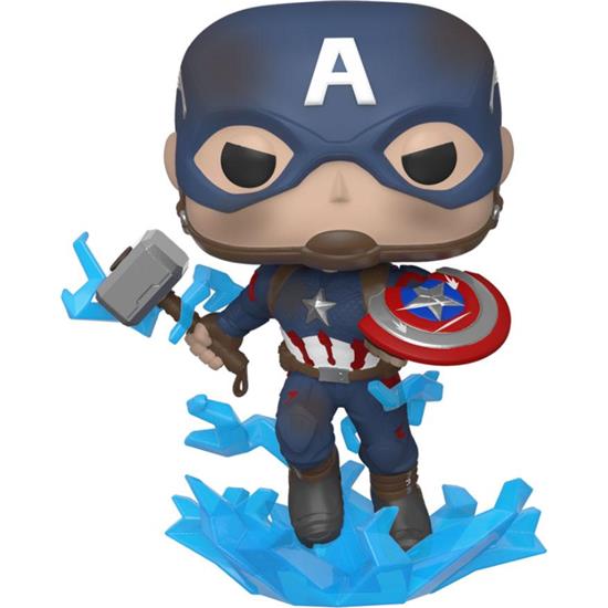 Avengers: Captain America w/Broken Shield & Mjölnir POP! Vinyl Figur (#573)
