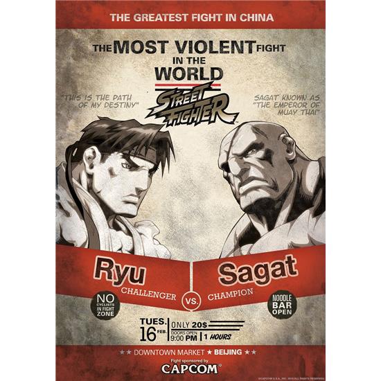 Street Fighter: Ryu vs. Sagat Art Print 42 x 30 cm