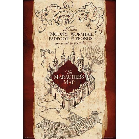 Harry Potter: Plakat med Marauders Map