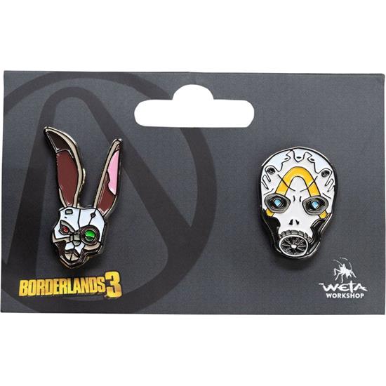 Borderlands: Bunny & Psycho Mask Collectors Pins 2-Pack