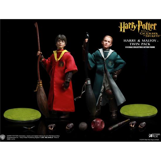 Harry Potter: Movie Action Figur 2-Pak Potter og Malfoy Quidditch