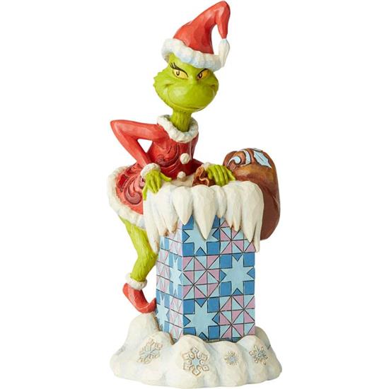 Grinch: Grinch Climbing in the Chimney by Jim Shore Christmas Statue 23 cm