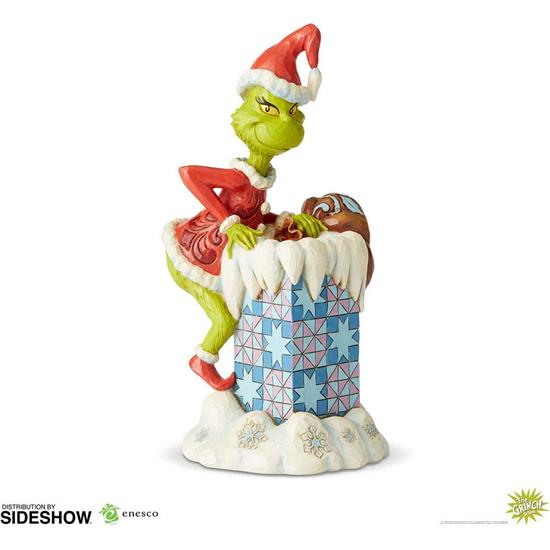 Grinch: Grinch Climbing in the Chimney by Jim Shore Christmas Statue 23 cm