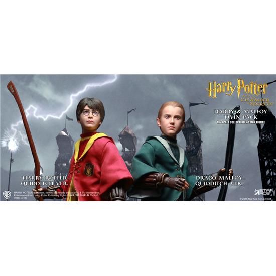 Harry Potter: Movie Action Figur 2-Pak Potter og Malfoy Quidditch