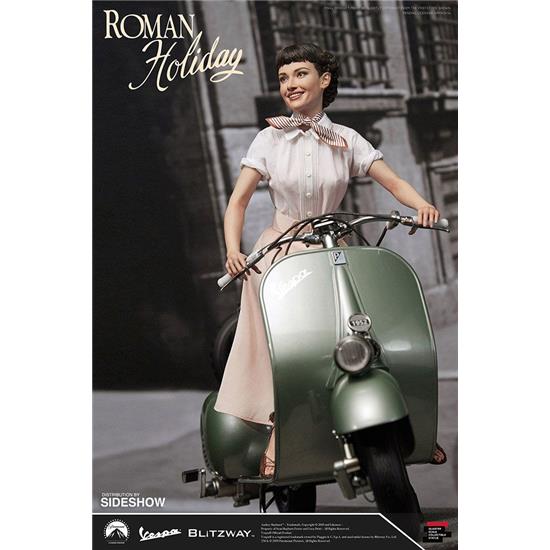 Diverse: Roman Holiday: Princess Ann (Audrey Hepburn) & 1951 Vespa 125 Statue 1/4 44 cm