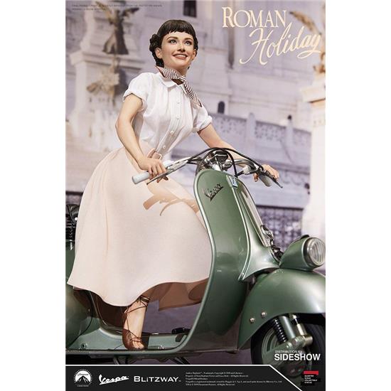 Diverse: Roman Holiday: Princess Ann (Audrey Hepburn) & 1951 Vespa 125 Statue 1/4 44 cm