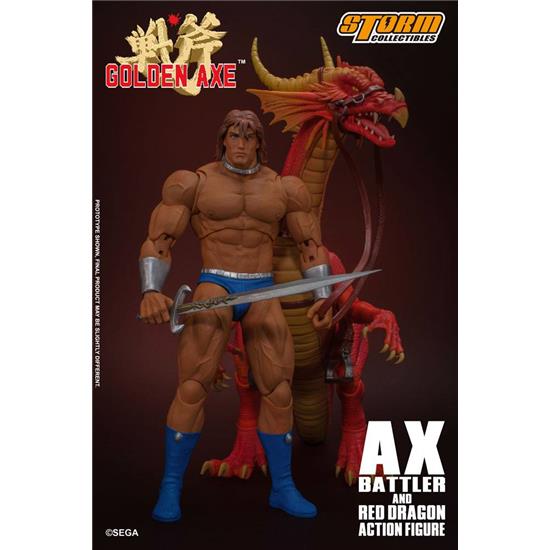 Golden Axe: Ax Battler & Red Dragon Action Figure 1/12 18 cm
